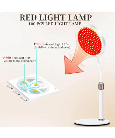 Red Light Lamp for Face 100 PCS 3-In-1 Chip Designed LEDs Infrared Light Lamp with Base Red Light Lamp with Timer Red and Infrared - Buy Online on GoSupps.com