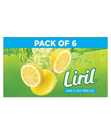 Lemon & Tea Tree Natural Bathing Soap for Body 125 g (Combo Pack of 6) Refreshing Bath Soap Bar for Men & Women - Sulphate Free|| Paraben Free