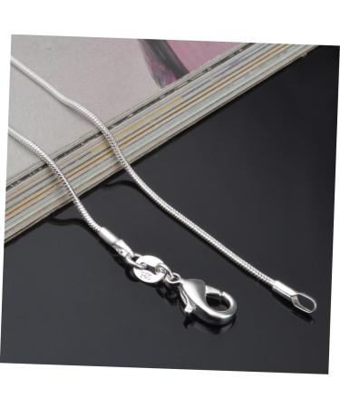 PRETYZOOM Silver Plated Necklace Pendant Necklace for Women 22 Cm Snake Chain Women Necklace Necklaces Fashion - Buy Online on GoSupps.com