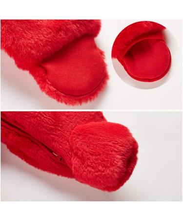 JiAmy Hooded Newborn Baby Romper Snowsuit | Red Fleece Jumpsuit | 0-3 Months - Buy Online on GoSupps.com