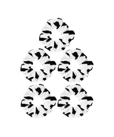 ABOOFAN 5Pcs Cow Hair Ropes Velvet Elastic Scrunchie Hair Bands Elastic Hair Scrunchie Headwear for Girls Women