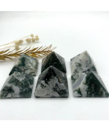 Crystal Rough Natural Crystals and Stones Natural Moss Agate Stone Quartz Crystal Pyramid Reiki Tower Home Ornaments Decoration Stones for Decoration ERTEYIN - Buy Online on GoSupps.com