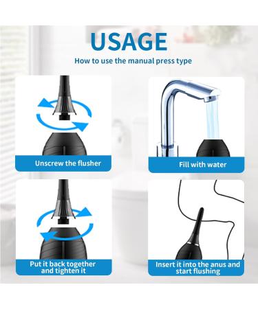 Enema Douche Anti Back-Flow Kit - Reusable Enema Bulb with 5 Spouts | Shower Connected Vaginal Cleaner for Men & Women - International Shipping Available - Buy Online on GoSupps.com