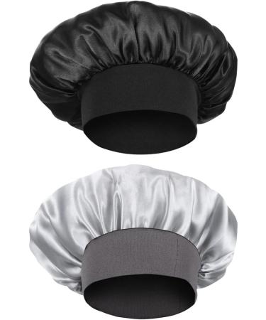 2 Pack Satin Bonnet Sleep Cap for Women - Night Sleep Caps for Comfortable Hair Care | Ideal Sleeping Headwear - Buy Online on GoSupps.com