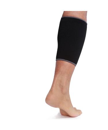 Neotech Care Calf Support Sleeve - Elastic & Breathable Knitted Fabric - Medium Compression - Black Colour (Size XL 1 Unit) XL 1 - Buy Online on GoSupps.com