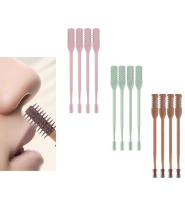 2024 New Double Sided Nose Hair Knife Double Sided Nose Trimmer Nostril Hair Remover Tool 2-In-1 Nasal Hair Cutte Nasal Hair Cutter (12Pcs)