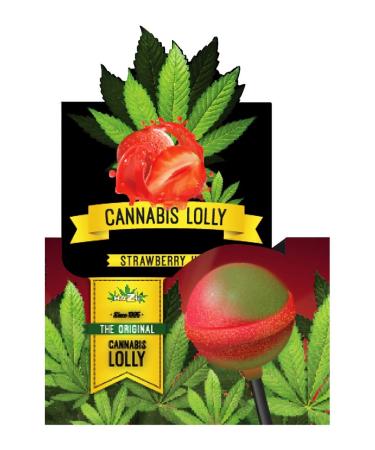 MultiTrance MultiTrance Cannabis Pack of 70 Strawberry Lollipops 1.36 kg