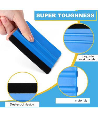 Clisted 20 Pack Vinyl Wrap Squeegee 4 Inch / 6 Inch Felt Edge Squeegee Window Film Squeegee Decal Applicator Scraper Tool - Buy Online on GoSupps.com