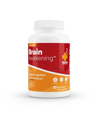 Redd Remedies, Brain Awakening, Supports Cognitive Function and Focus, 120 Vegan Capsules Standard Packaging