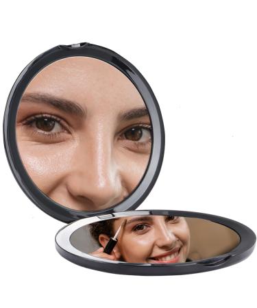 Supertina Mirror Compact for Purses Distortion Free Maginfying Travel Mirror 1x and 10x Magnification for Aging Eyes Applying Eye Makeup