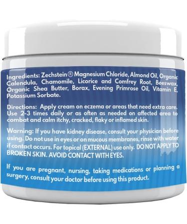 VAL Zechstein Magnesium Chloride Eczema Psoriasis Cream - Anti-Itch Moisturizer with Organic Oils - Best for Dry Skin - 4oz - Buy Online on GoSupps.com