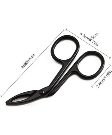 1/2pc Curved Eyebrow Scissors Tweezers - Professional Eyebrow Scissor Curved Eyebrow Tweezers | Facial Hair Plucker Curved Scissors Lightweight Nose Hair Cutter Remover for Men Women Adults 1pc Black - Buy Online on GoSupps.com