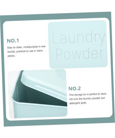 FOMIYES 1 Set Washing Storage Bucket Laundry Soap Dispenser Metal Laundry Holder Bucket with Scoop Fabric Softener Dispenser Laundry Holder Bin 1 count (Pack of 1) Sky-blue - Buy Online on GoSupps.com