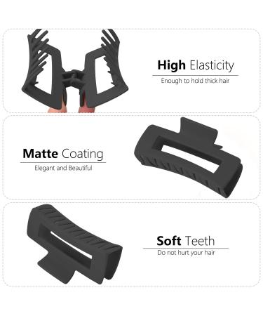 Large Hair Claw Clips for Thick & Thin Hair - Strong Hold Matte Clips for Women & Girls (4 Pack) - Buy Online on GoSupps.com