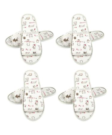 Heallily 4 couples disposable house shoes hotel house shoes slipproof slippers manehuhe shoes hide shoes for men inside disposable slippers set hotel shoes floor sandals travel linenimitation
