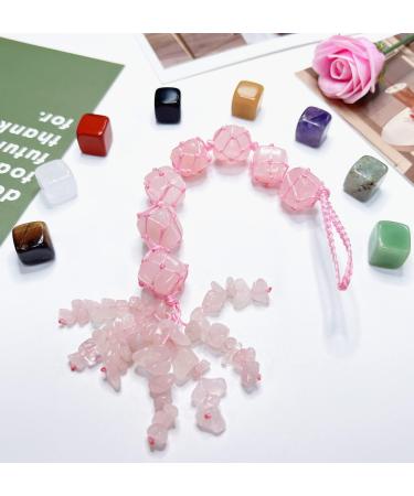 Rose Quartz Crystal Hanging Healing Gemstone Decor - Reiki Gifts - Buy Online on GoSupps.com