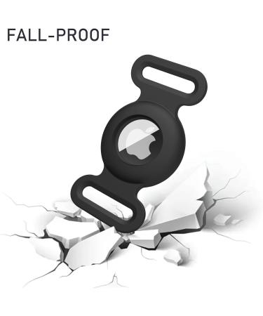 Vancle 2-Piece Airtag Dog Collar Case - Waterproof Silicone Protector for Pets | Black Small Dog & Cat Accessory - Buy Online on GoSupps.com