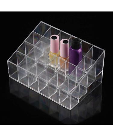 Fydun Fydun 24 Grids Transparent Display Rack Case for Lipstick Nail Polish and Makeup - Safe and Odorless Storage Box