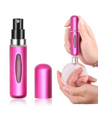 Wendergo Perfume Atomiser Refillable Perfume Bottle 5ML Mini Perfume Spray Bottle Portable Empty Travel Bottle for Handbag Purse Pocket Luggage (rosered) Purple