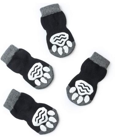 Buy Pet Heroic Indoor Anti-Slip Socks for Dogs & Cats - 8 Sizes (S to 5XL) | Paw Protection & Traction with Silicone Gel - Black 3X Large - Buy Online on GoSupps.com