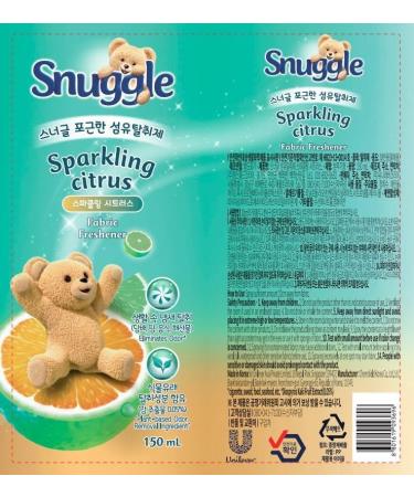 Snuggle Original Fabric Deodorizer 5.1 fl oz - Sparkling Citrus Scent | Reduces Lint 25% | Skin Irritation Tested | Made in Korea - Perfect for Clothes Carpets & Car - Buy Online on GoSupps.com