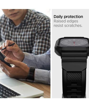 Spigen Rugged Armor Pro Compatible with Apple Watch Case with Band Series 8/7 (45mm) and Series SE2/6/SE/5/4 (44mm) - Black - Buy Online on GoSupps.com