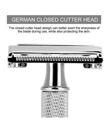 Premium Manual Razor for Men | Double-Sided Beard Cutter & Stainless Steel Hair Removal Tool | Portable Facial Care Essentials - Buy Online on GoSupps.com
