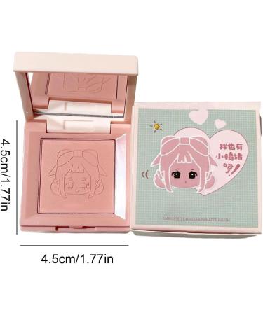 Blush Powder | 4-in-1 Matte Blush Palette for Cheeks - Cute Girl Emoticon Creamy & Blendable Color Face BlushesLong-Lasting All-Day Face Enhancing Makeup Color - Buy Online on GoSupps.com