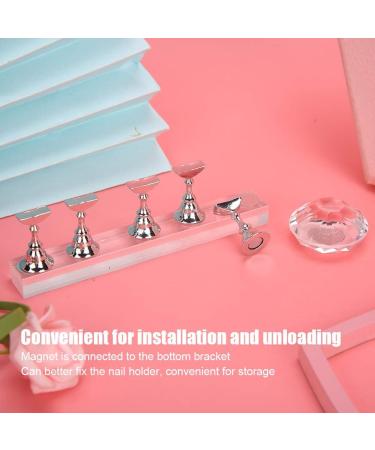 Proper Size Magnetic Nail Tips Holder Nail Art Display Stand High-Quality Materials for Home Beauty Salon Manicure Store Salon Shop(6#Set) - Buy Online on GoSupps.com