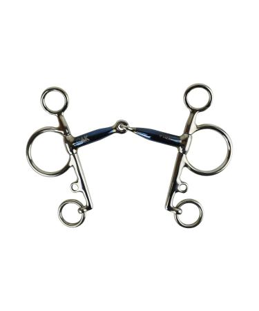 Buy AK Pelham AKRS-2611 Single Jointed Horse Bit | Sweet Iron Mouthpiece | 14 cm | Blue-Silver | International Shipping - Buy Online on GoSupps.com