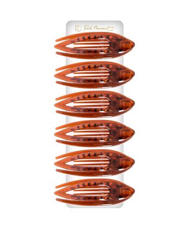 RC Roche 6-Piece French Curved Hair Clips | High-Quality Medium Brown Hair Clamps for Women & Girls - Firm Support No Slipping - Buy Online on GoSupps.com