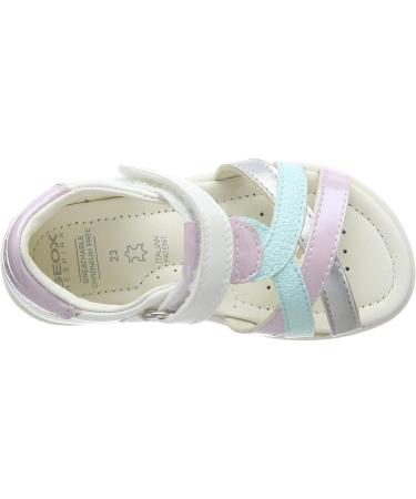 Geox Baby Girls' B Verred B First Walking Shoes - Size 7 UK, White Pink - Buy Online on GoSupps.com