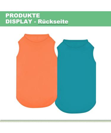 Kickred 2 Pack Dog Cooling Shirts - Ultra-Light Breathable Ice Vests for Medium Dogs | Instant Cooling Pet Clothes in Peacock Blue & Orange Red - Buy Online on GoSupps.com