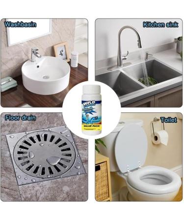 Powerful Sink & Drain Cleaner - Unclog Your Pipes with Foaming Drain Cleaner and Pipe Dredging Powder (2 Bot) - Buy Online on GoSupps.com