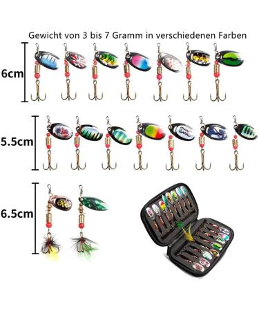 High-Quality Fish Bait Set - Artificial Rubber Fishing Bait for Trout & Bass - Fresh & Saltwater Gifts for Men | B-16CPS - Buy Online on GoSupps.com