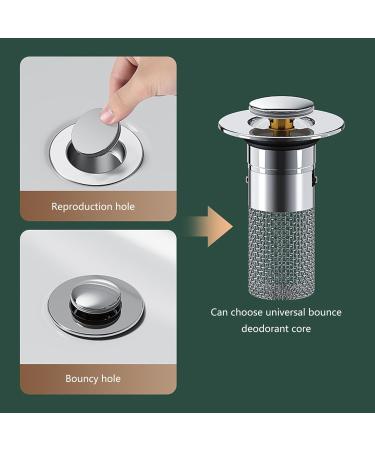 Effective Hair Filter & Quick Drainer ABS Sink Plug Drain Drain Plug Sink With Hair Strainer Popup Drainer Sink Plug & Drain - Buy Online on GoSupps.com