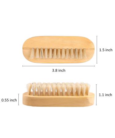 Beautyours Wooden Hand & Nail Brush 2-Pack Set - Natural Bristle Dual Surface Spa Brush - Buy Online on GoSupps.com