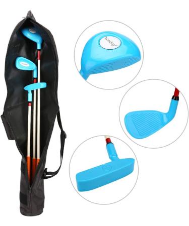 KONDAY Kids Golf Clubs Set - Children's Yard Sports Tools with Carry Bag and Soft Balls - Blue - Buy Online on GoSupps.com