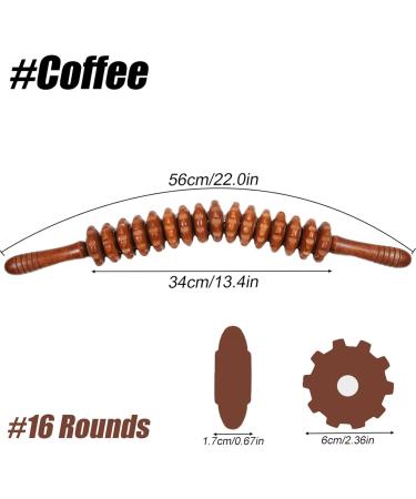 Wood Massage Tab Roller for Cellulite & Lymph Drainage | Manual Therapy Tools for Deep Tissue Muscle Relief | 1st Coffee - 16 Rounds - Buy Online on GoSupps.com