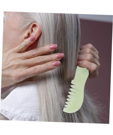 Orfofe 2-in-1 Jade Kamm Head Massager & Gua Sha Tool - Portable Jade Massage Device for Deep Relaxation & Body Care - Buy Online on GoSupps.com
