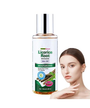 Linsition Organic Licorice for Skin | 3.38 fl oz Licorice Extract Essential Oil for Moisturizing | White Facial Oil with Moisturizing and Whitening Effects