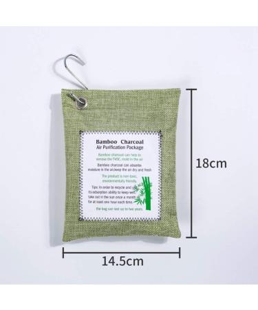 Bamboo Coal Air Purification Bags - Activated Carbon Smell Absorbers & Moisture Fresheners (Gray 3 Pack - 200g Each) for Home & Car | Eco-Friendly Odor Eliminator - Buy Online on GoSupps.com