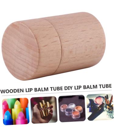 Beaupretty 1pc Lipstick Tube Refillable Lip Balm Tube Wooden Lip Balm Tube Portable Lipstick Holder Lipgloss Lip Balm Tube for Refilling Light The Light Natural Friendly Plastic - Buy Online on GoSupps.com