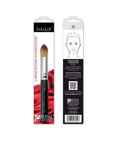 Royal & Langnickel S.I.L.K Pro Large Round Foundation Brush BC206 - Premium Makeup Brush for Flawless Foundation Application - 1.5 Ounce - Buy Online on GoSupps.com