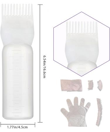 Hair Oil Applicator Bottle 160ml | Hair Dye Kit with Comb & Clear Scale | Portable Hair Bleach Tools for Home & Barber Shop - Buy Online on GoSupps.com