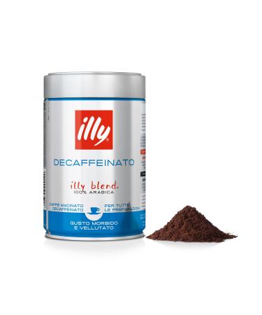 illy, Decaffeinated Espresso Ground Coffee | 100% Arabica - 6 boxes of 250g (1.5kg)