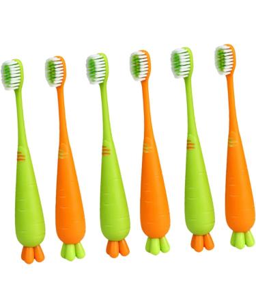 Fomiyes 30-Pack Carrot Travel Toothbrush for Babies - Bulk Toothbrushes for Oral Care & Ear Cleaning - Buy Online on GoSupps.com