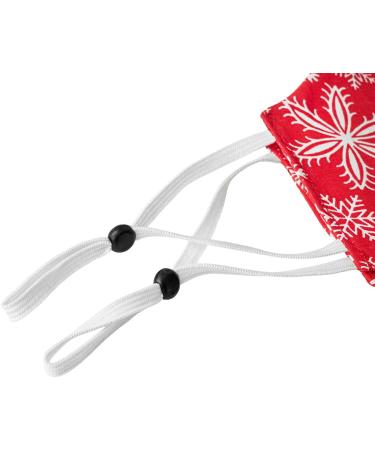 Premium Breathable 3-Layer Fabric Mask - Reusable Black Cotton & Red Snowflake Face Mask for Men & Women - Washable Mouth & Nose Protection - Buy Online on GoSupps.com