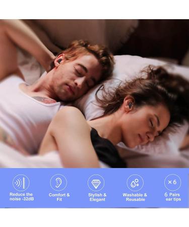 Beatiiwin Sleeping Earplugs - Super Soft Reusable Silicone for Noise Reduction | 32 dB Earplugs for Sleep Snoring Concerts & Work - Buy Online on GoSupps.com