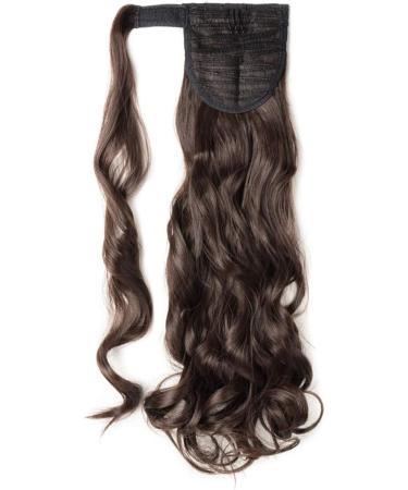 Clip-in Ponytail Extension | Long Curly Hairpiece for Women | Brown/Black/Blonde | 17 Inch - Buy Online on GoSupps.com